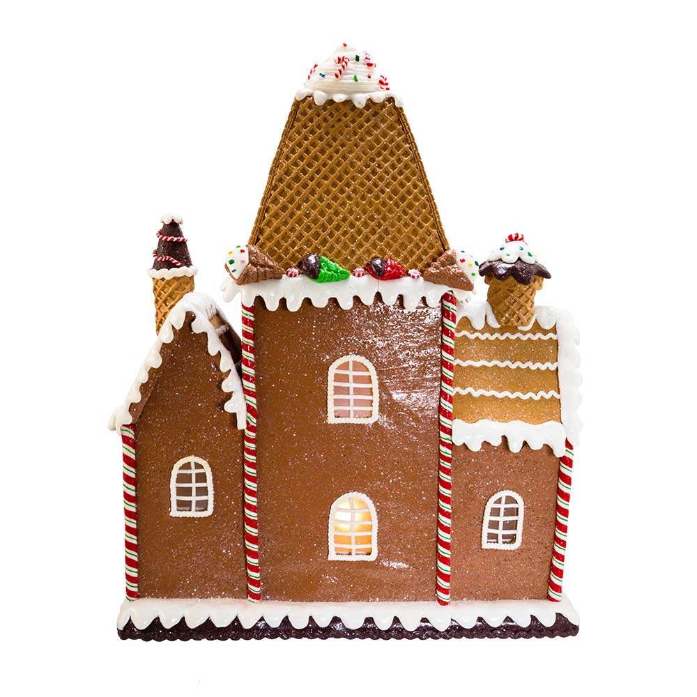 Kurt Adler Fancy Clay Dough Gingerbread House Christmas DÃ©cor, STD, Multicolored