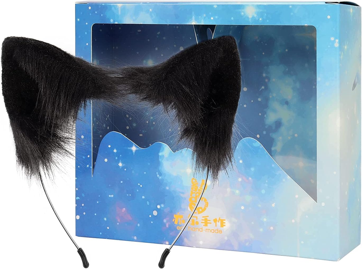 Cat Fox Wolf Ears Faux Fur Animal Anime Headband for Halloween Party Costume Accessory