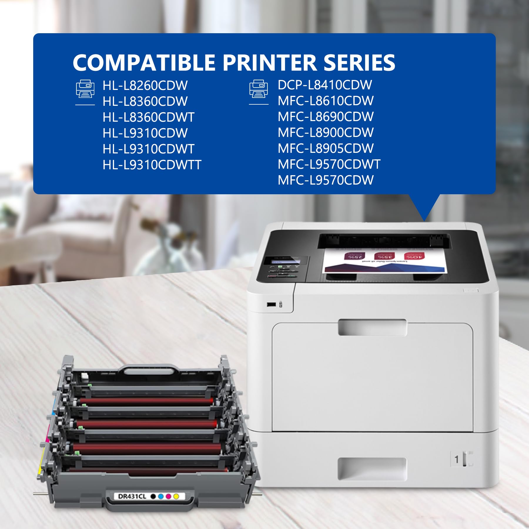 Tambour Quadrichrome Green2Print 50000 Pages - Compatible Brother DR-421 - Pour Imprimantes Laser