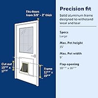 Vista 3 de Puerta de aluminio para mascotas PetSafe Freedom - Marco duradero - Pequeña, mediana, grande, extragrande