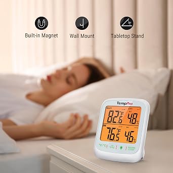 ThermoPro TP260B İç Mekan Dış Mekan Termometresi Kablosuz 1000ft/300m Menzil, Uzaktan Sıcaklık Sensörlü Pro Doğruluk Dijital Higrometre Nem Ölçer, Ev Veranda Odası İçin İç Mekan Dış Mekan Termometresi