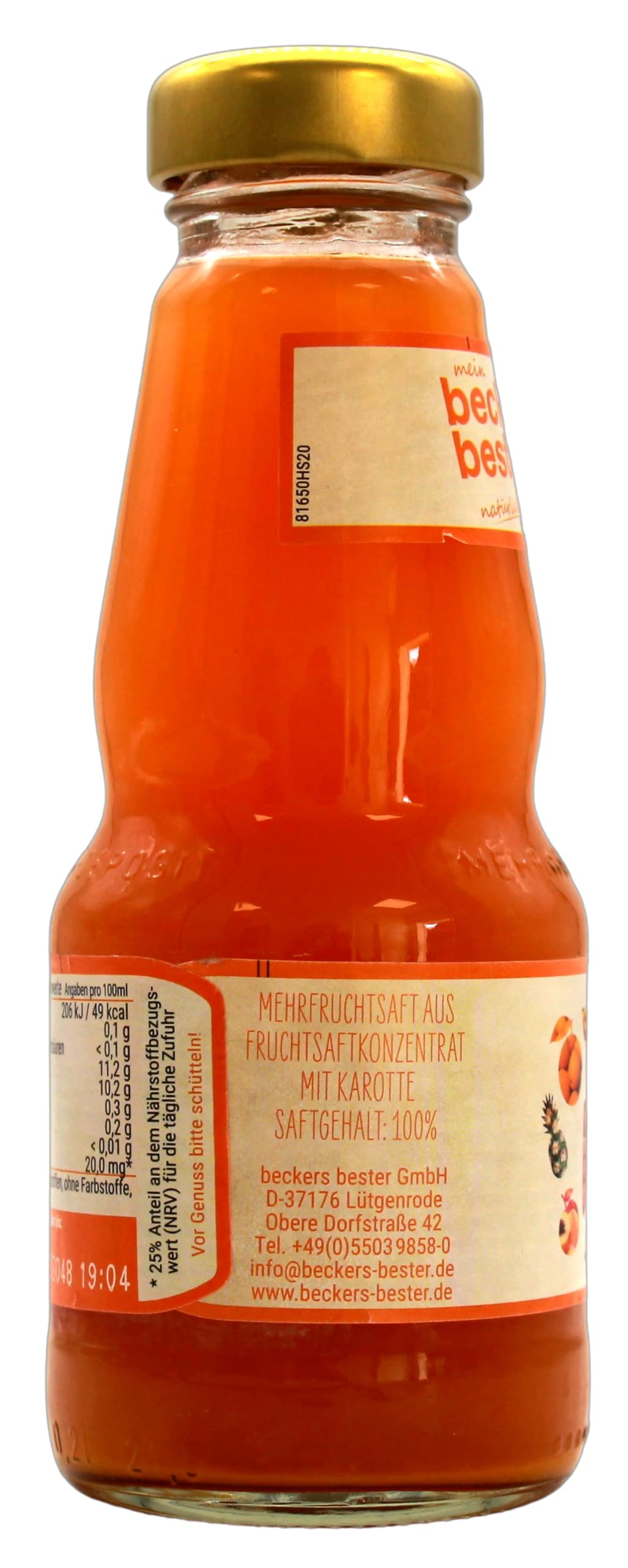 beckers bester Milder Multi Multivitaminsaft, 12er Pack (12 x 200ml) MEHRWEG
