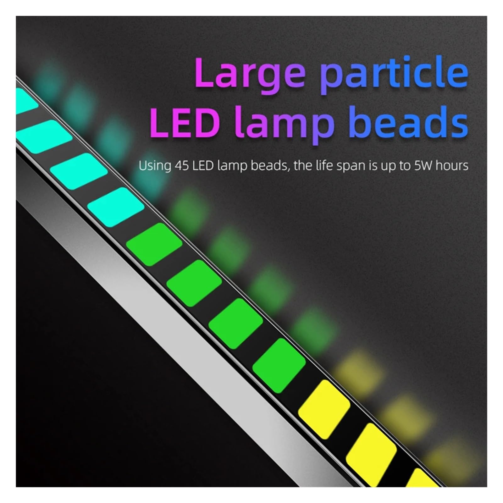 Barra De Luz Led Suelo RGB 1,2 M, Ritmo Inteligente, Control Remoto Por Aplicación, Música, Lámpara Sonido 45LED For Fiesta Eficiencia EnergéTica De Alto Rendimiento