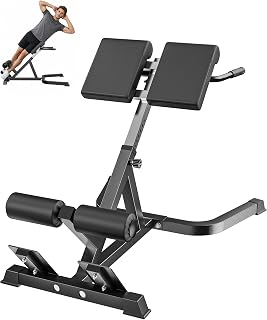 HANDBODE Roman Chair Back Extension Machine with 350 LBS Capacity | Adjustable Hyperextension Bench, Adjustable Pads for Lower Back, Glutes, Core Strength Training