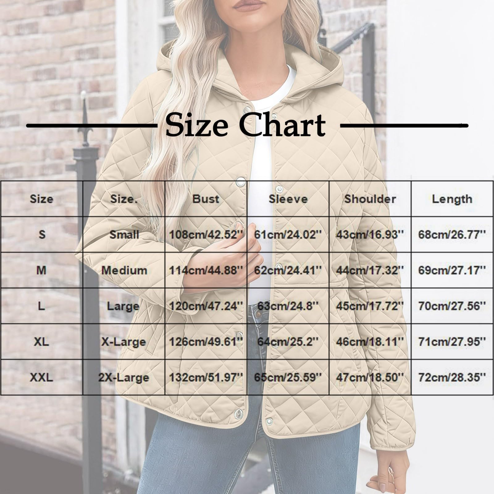 HAOLEI Chaqueta Acolchada Mujer de Invierno Chaquetas Ligera con Capucha Casual Abrigo Acolchado de Manga Larga con Botones Color Sólido Cómoda Cazadora de Algodón Termico Moda Outwear con Bolsillos