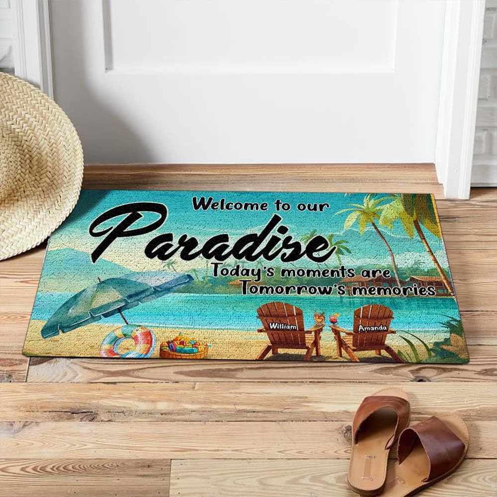 THUYPT Personalized Pool Doormat, Poolside Door Mat for Pool Patio Decorations, Pool Backyard Welcome Mat Home Decor Outdoor (01)