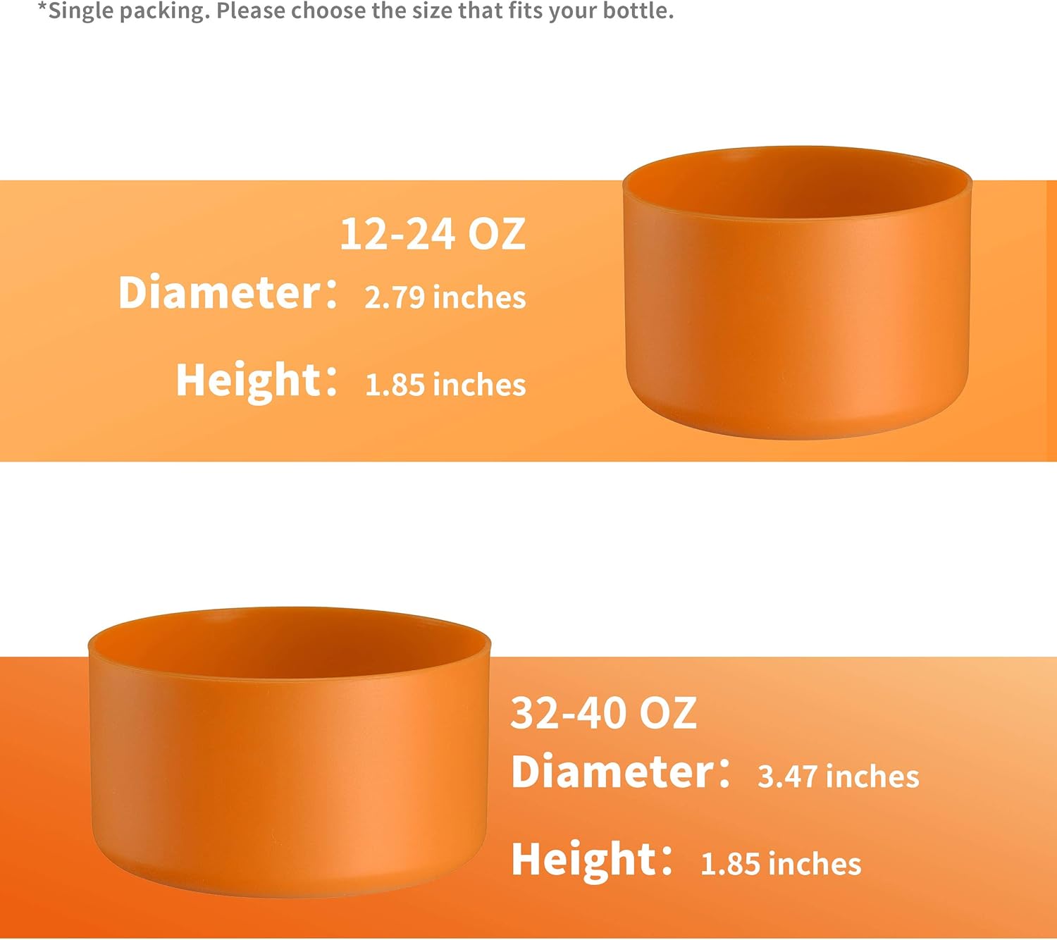 Vmini Protective Silicone Boot, Compatible with Hydro Flask and More Water Bottles, Anti-Slip Bottom Sleeve Cover 12-40 oz : Sports & Outdoors