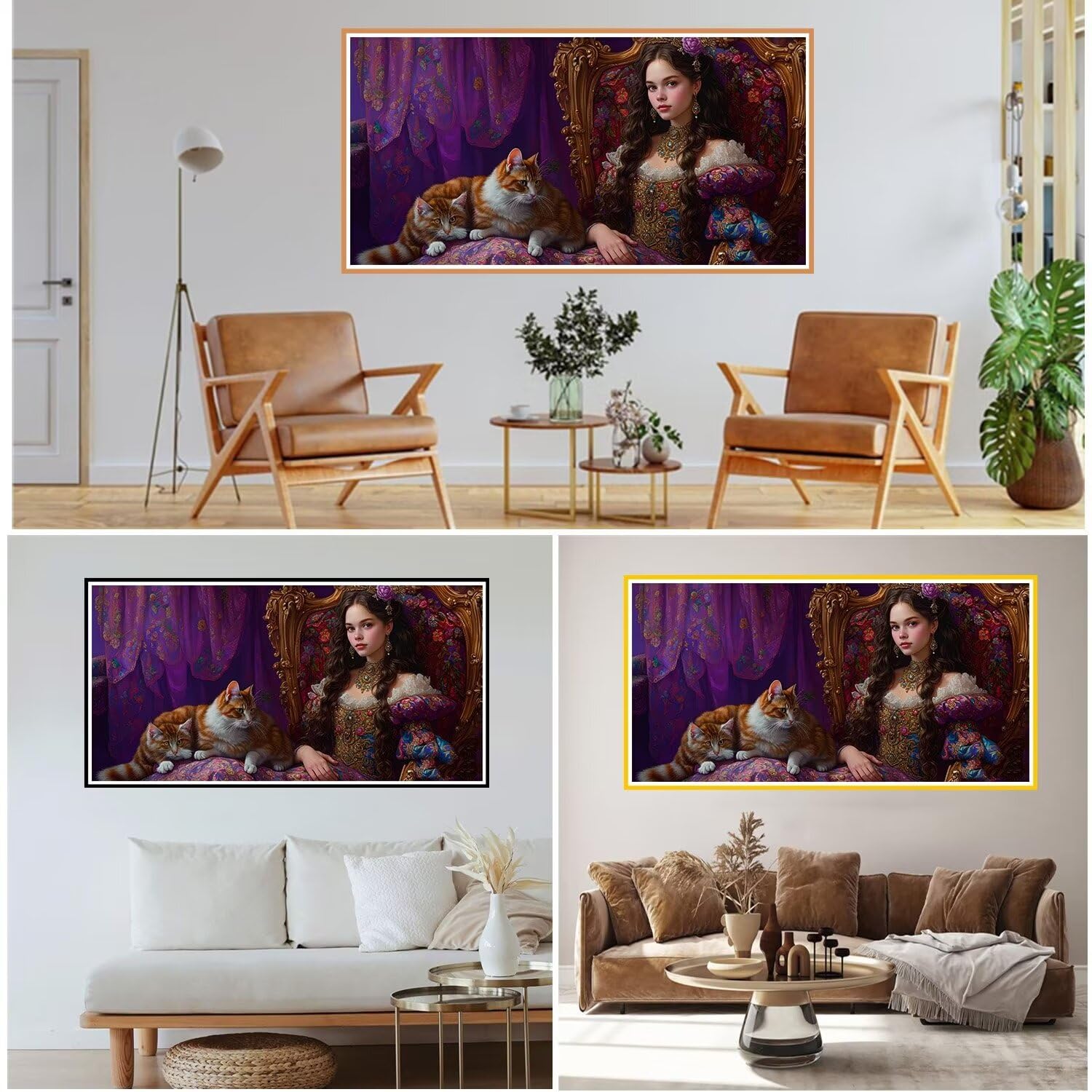 Zaafeen Zestawy do malowania diamentami dla dorosłych, retro, tulipany 5D, kwiaty, duży diament, sztuka, pełne akcesoria, pełne akcesoria, pełne wiercenie, kryształ górski, haft, obrazy, rękodzieło, sztuka, do dekoracji ścian domu, 50 x 150 cm