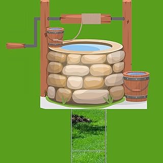 YSH4003 Wishing Well Plastic Outdoor Yard Sign Decoration Cutout