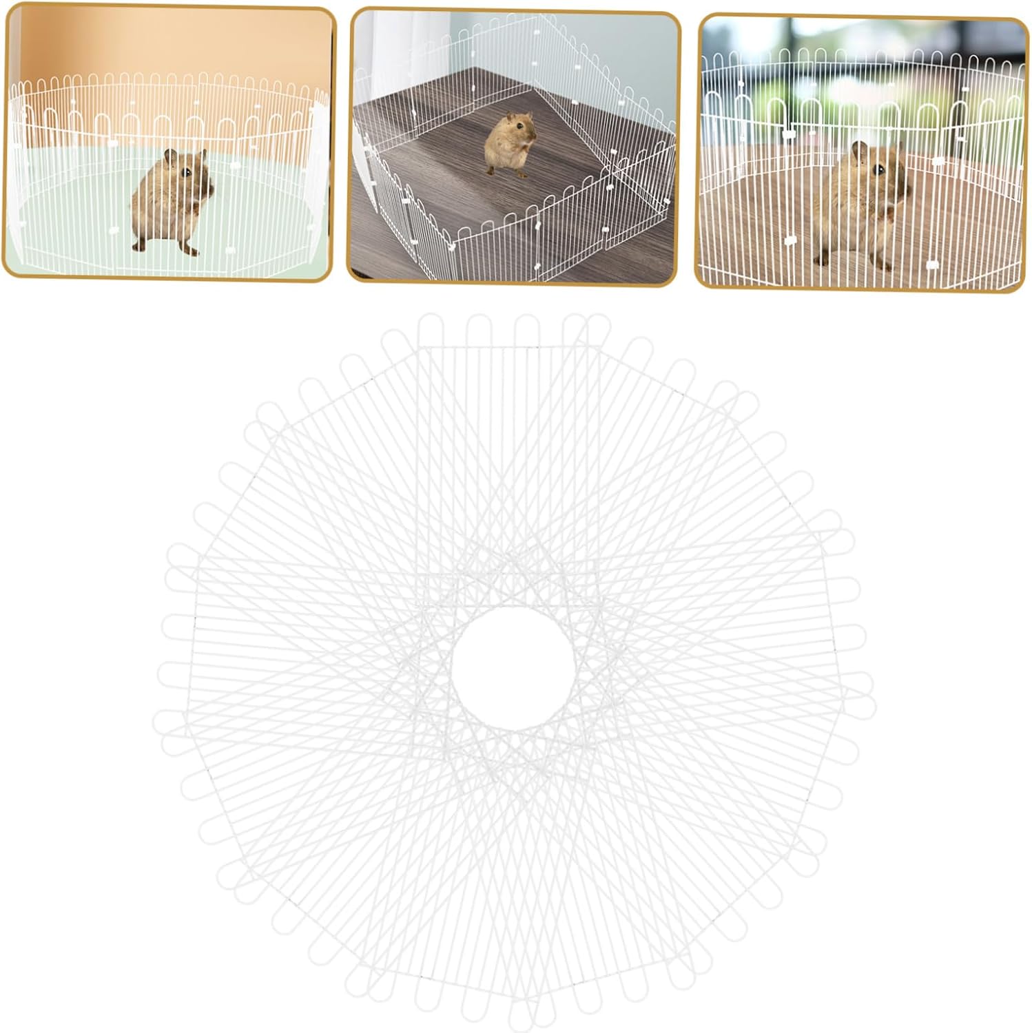 VICASKY 12pcs Hamster Playpen DIY Pet Playpen Panels Small Animal Pet Exercise Pen Material Isolation Fence