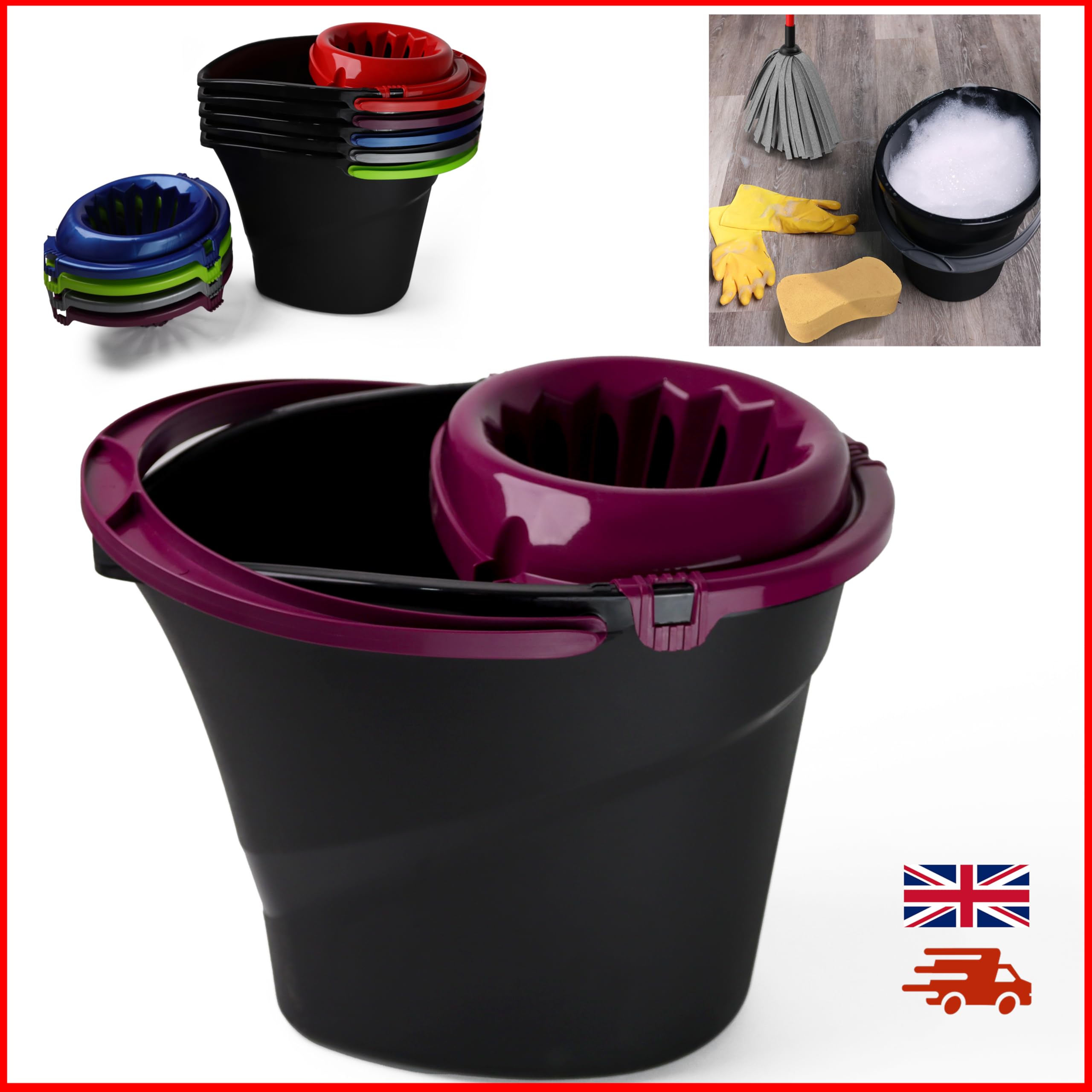 Secchio per mocio in plastica riciclata 13 lt 1 pz