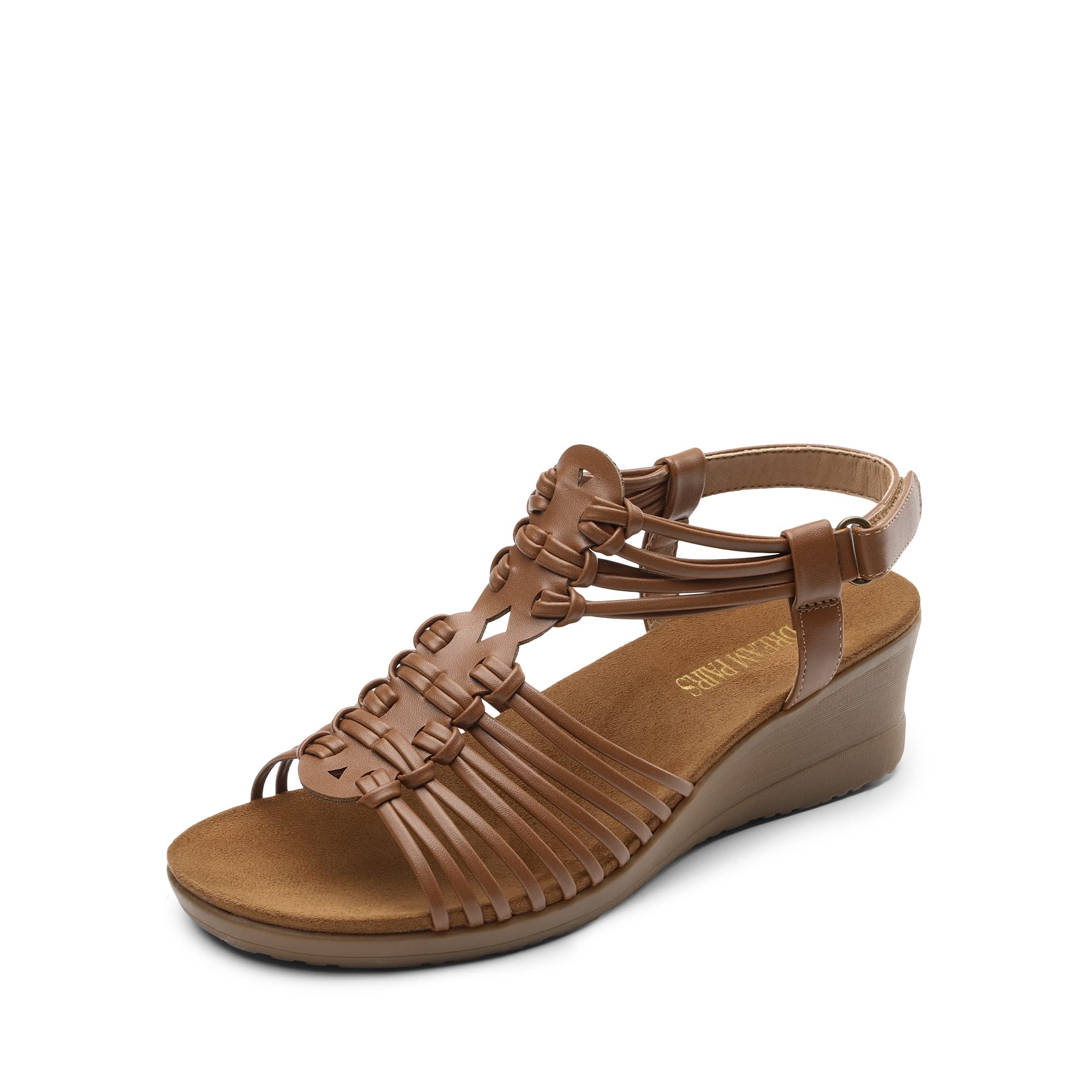 DREAM PAIRS Strappy Low Wedge Sandal