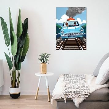 MIGHTYPRINT Harry Potter – Harry Ron – Flying Ford Anglia - Durable 17” x 24 Wall Art – NOT Made of Paper – Officially Licensed Collectible