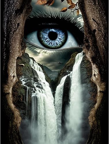 CoHraeu Kits de pintura de diamantes para ojos, kits de pintura de diamantes 5D para adultos principiantes, kits de ojos de arte de diamante 5D para