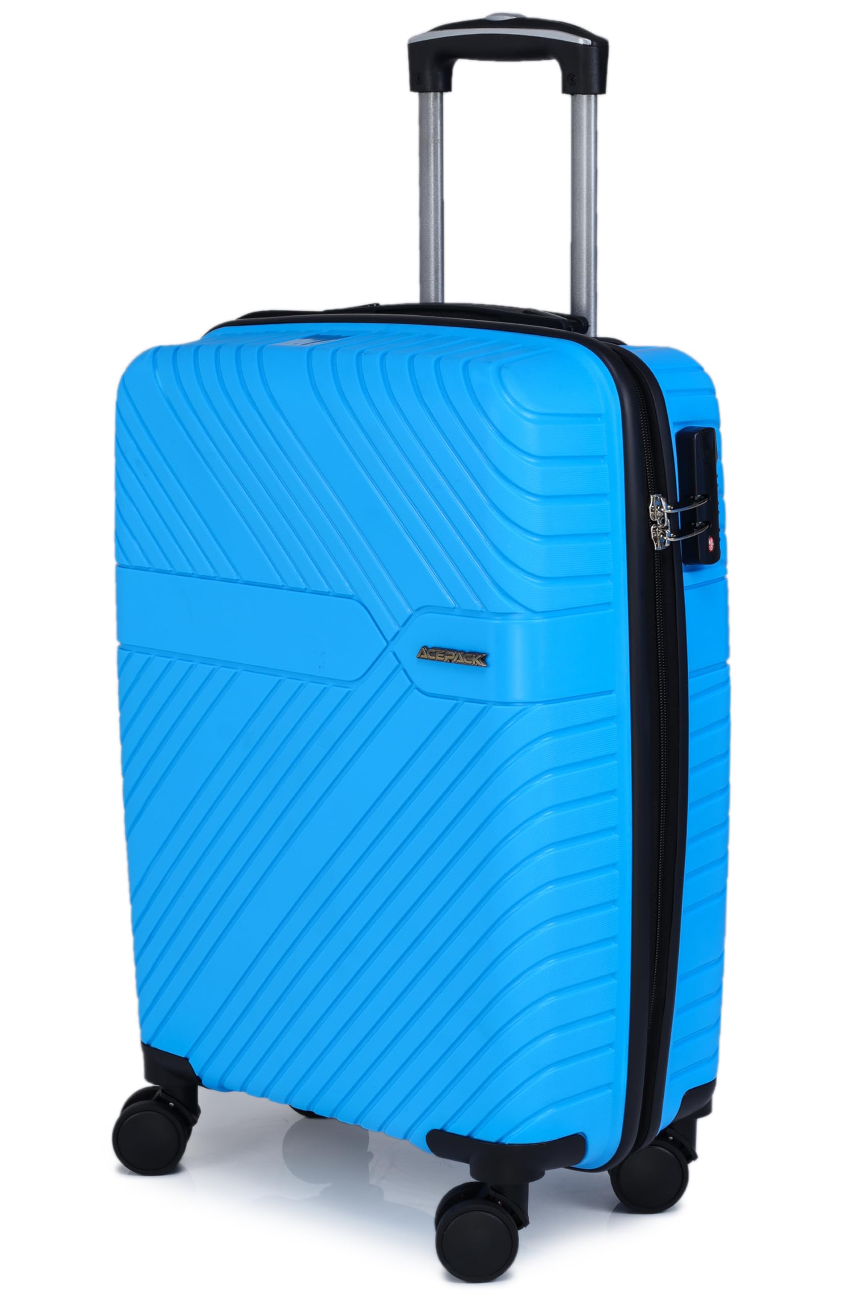 Dawn Small Size Lightweight Luggage – Recyclable Polypropylene, Anti-Theft Double Safety Zipper, Built-in Number Lock, 3-Year Warranty (20,Aquarius Teal)-image-29