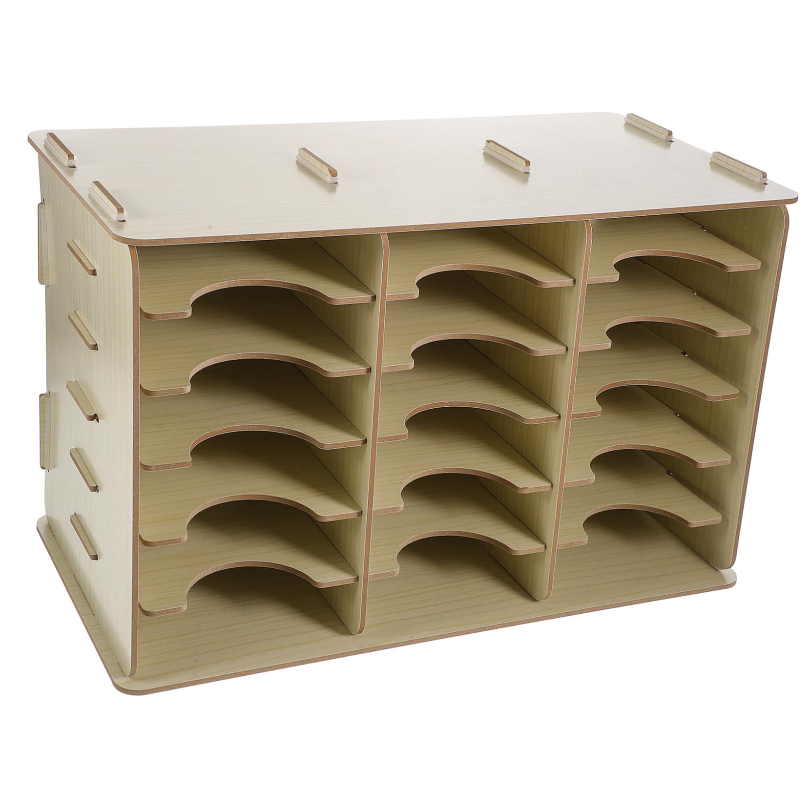 Cabilock Caja de Almacenamiento para Teléfono Móvil Soporte para Teléfono Celular Organizador de Madera para Mesa de Oficina Y Aula Caja de Almacenamiento para Teléfono