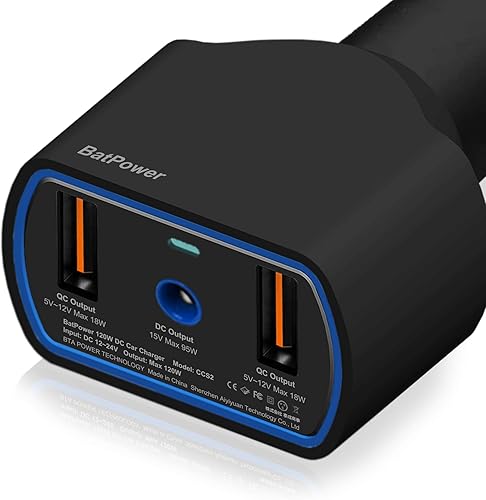 Miniatura 3 de BatPower CCS2 - Cargador de coche para computadora portátil de alta potencia, 120 W, compatible con Microsoft Surface Book Laptop 4 3 2 1 Surface