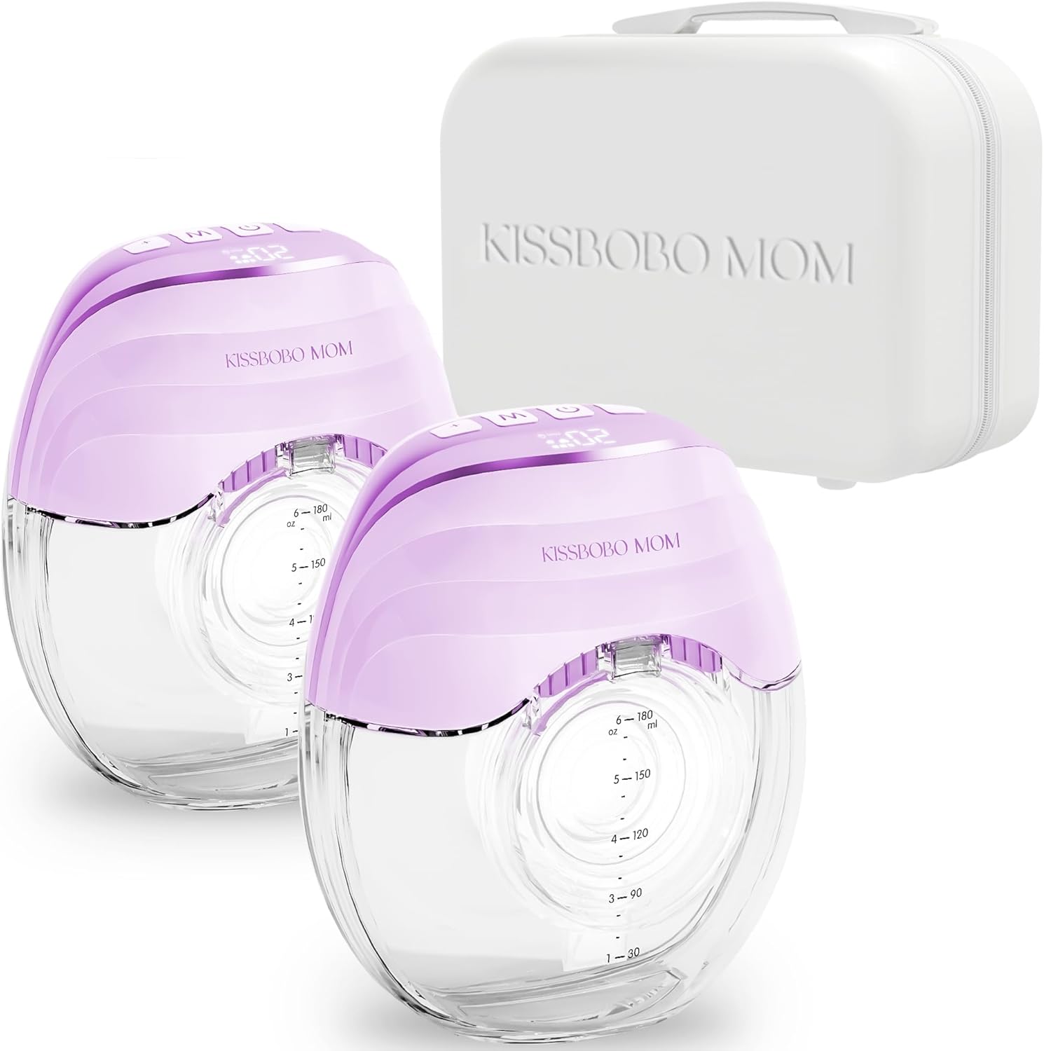 Electric Breast Pump Wearable Models GLE10, Hands Free Breast Pump, Invisible & Lightweight Design, 3 Modes & 8 Levels, Portable Electric Pump(Purple)