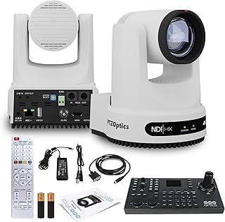 PTZOptics Move 4K SDI/HDMI/USB/IP PTZ Camera with 20x Optical Zoom (White) (PT20X-4K-WH-G3) SuperJoy PTZ Camera Joystick Controller