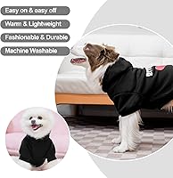 Vista 5 de EXPAWLORER Sudaderas con capucha para perros - Sudadera suave y cálida de otoño e invierno con agujero para correa, ropa de invierno y otoño
