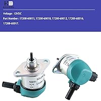 Vista 2 de 17208-60015 Solenoide de corte de combustible 17208-60010 17208-60012 17208-60016 17208-60017 Reemplazo para motor Kubota D905 D1005 D1105 V1205