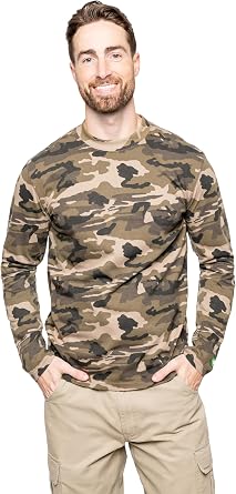 Insect Shield Mens Woodland Camo Long Sleeve T-Shirt