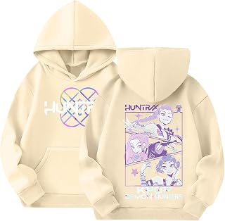 Kpop Movie Hoodie for Girls Kids Cute Cartoon Graphic Oversized Casual Long Sleeve Pullover Sweatshirts Top