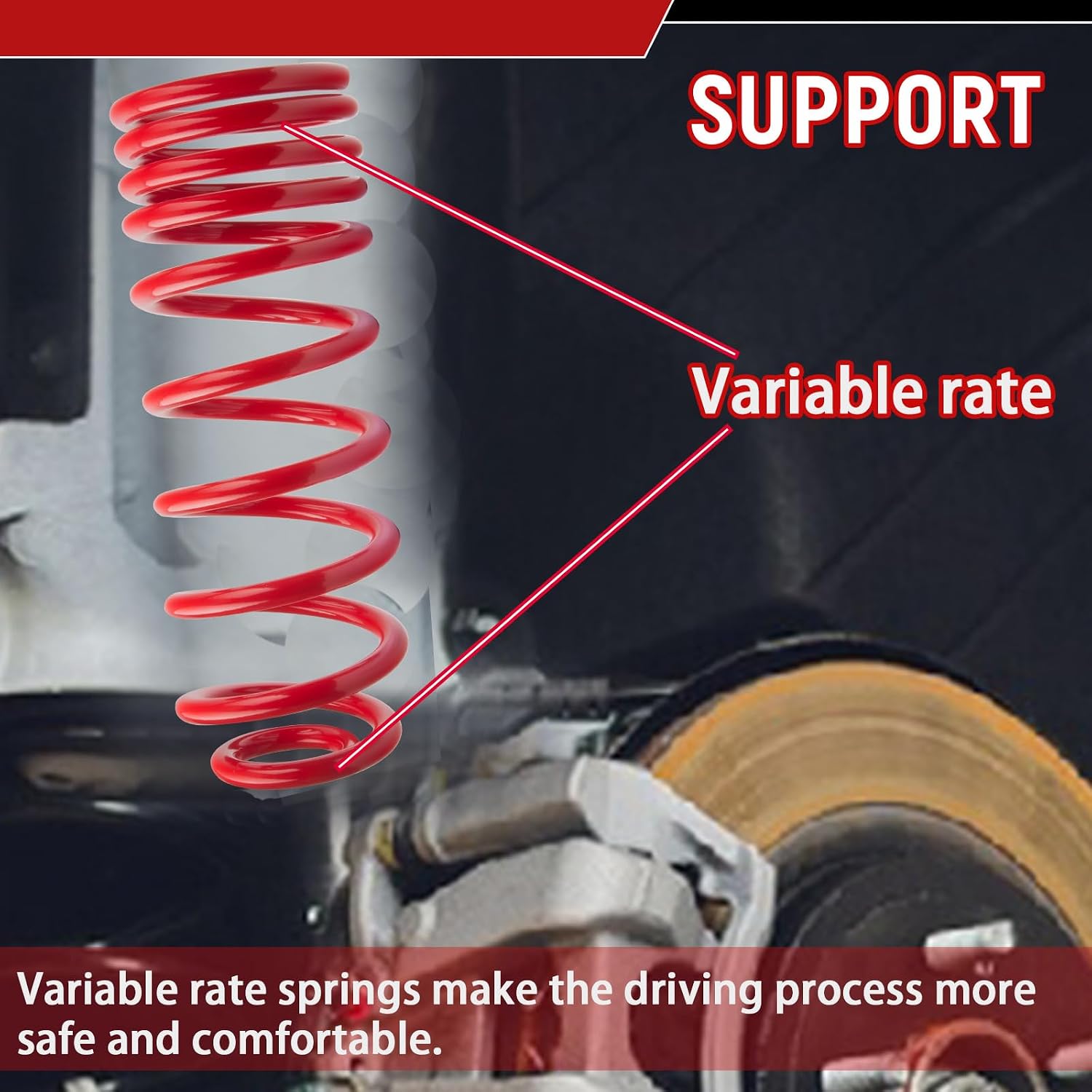 929-921 1.5"-2.5" Lift Rear Heavy Duty Coil Springs for Ram 1500 2019-2025 2WD 4WD, Provide 70% Extra Load (Additional 1200 lbs),Red