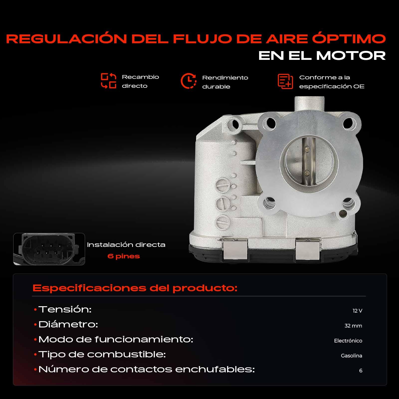 Frankberg Válvula de mariposa Cuerpo de mariposa Gasolina Compatible con City-Coupé 450 0.6L Cabrio 450 0.6L Crossblade 450 0.6L Cabrio 450 0.7L R.o.a.d.s.t.e.r 452 0.7L Replace# A0003094V006