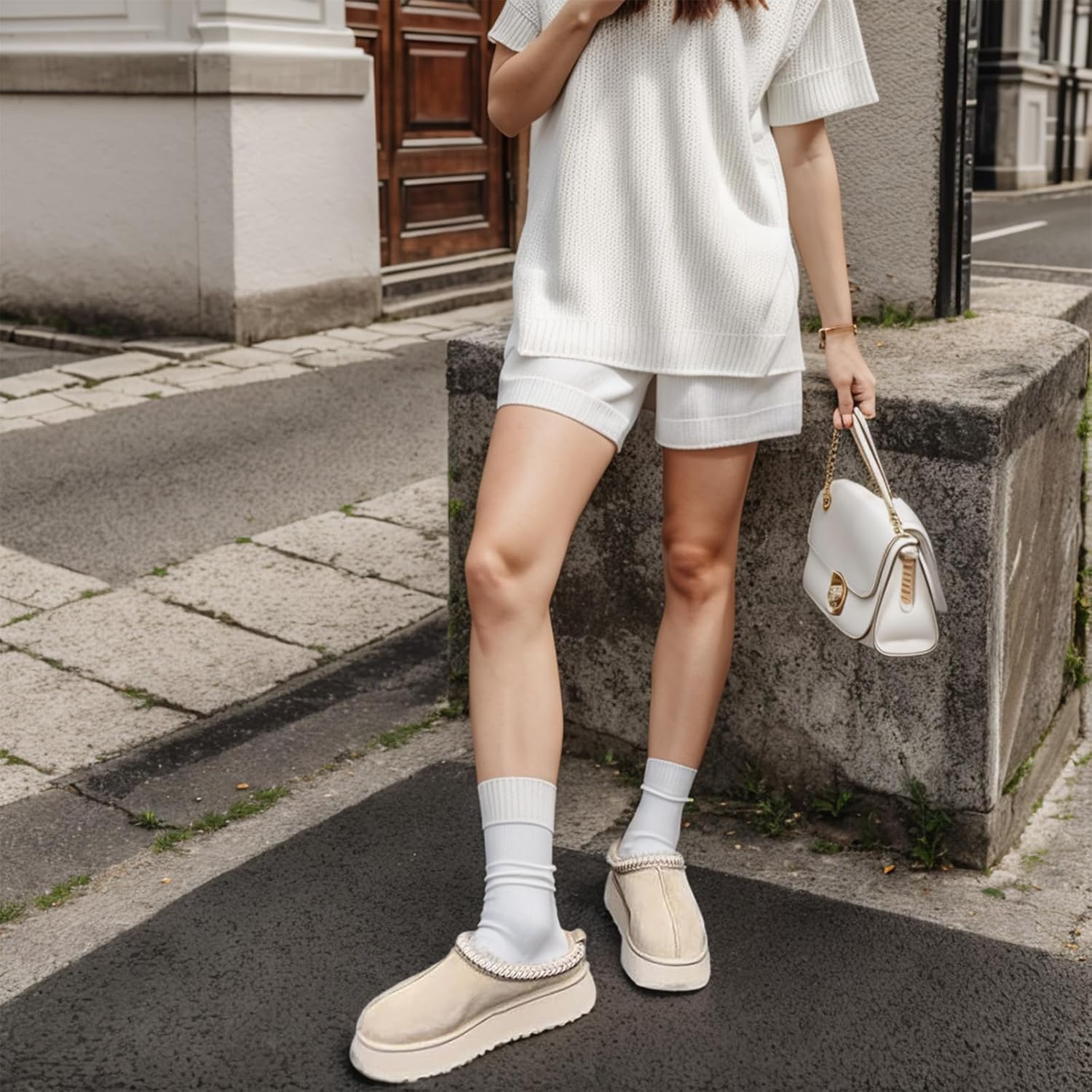 ZEXSAFETY Platform Tasman Slippers for Women Snow Winter Womens Slippers Fluffy House Slippers for Indoor and Outdoor ZEXSAFETY Platform Tasman Slippers for Women Snow Winter Womens Slippers Fluffy House Slippers for Indoor and Outdoor