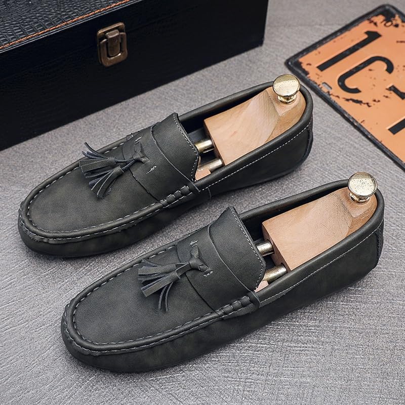 Men's Loafers Shoes PU Leather with Tassel Penny Loafers Anti-Slip Resistant Comfortable Wedding Prom Slip On2