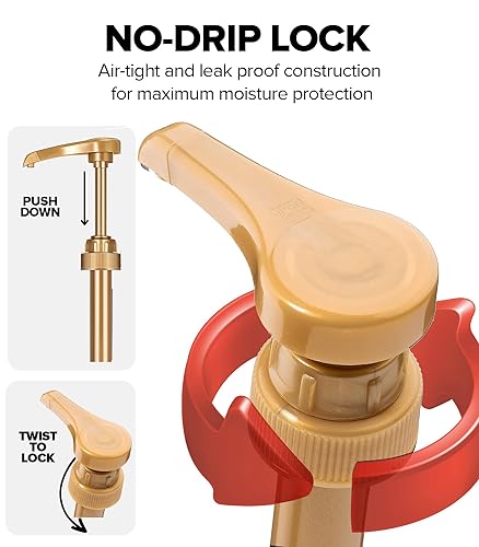 Miniatura 2 de Torani - Dispensador de jarabe de café, 6 unidades, color dorado