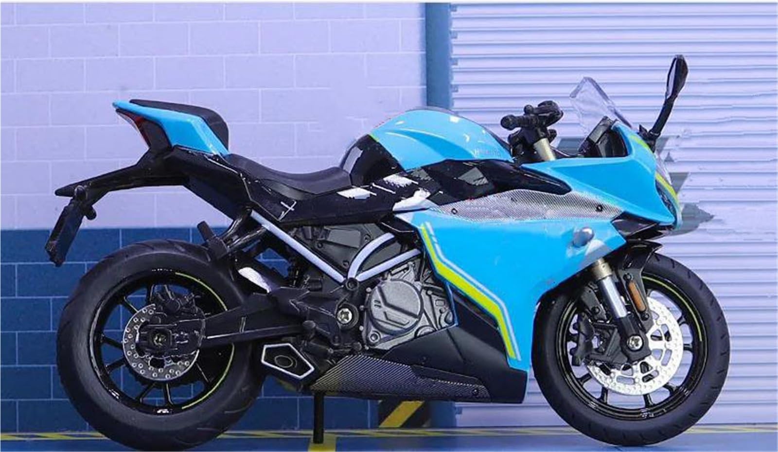 Modelo de Motocicleta Simulación De Motocicleta A Escala 1/12, Regalo Colección, Exhibición para Cfmoto 250SR 250 SR(BLU)
