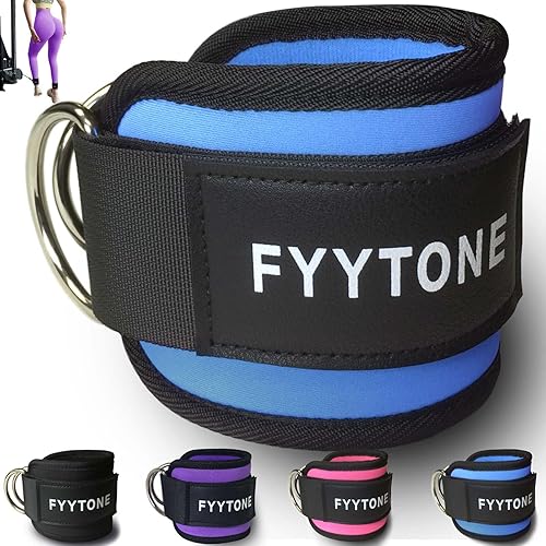 Miniatura 7 de Correa de tobillo (par) para máquina de cable, tobillo para patadas, extensiones de piernas, ejercicios de la parte inferior del cuerpo,