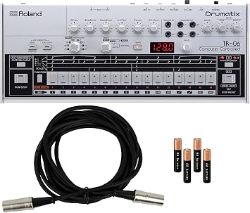 Roland TR-06 Boutique Rhythm Machine Bundle with MIDI Cable and 4 AA Batteries