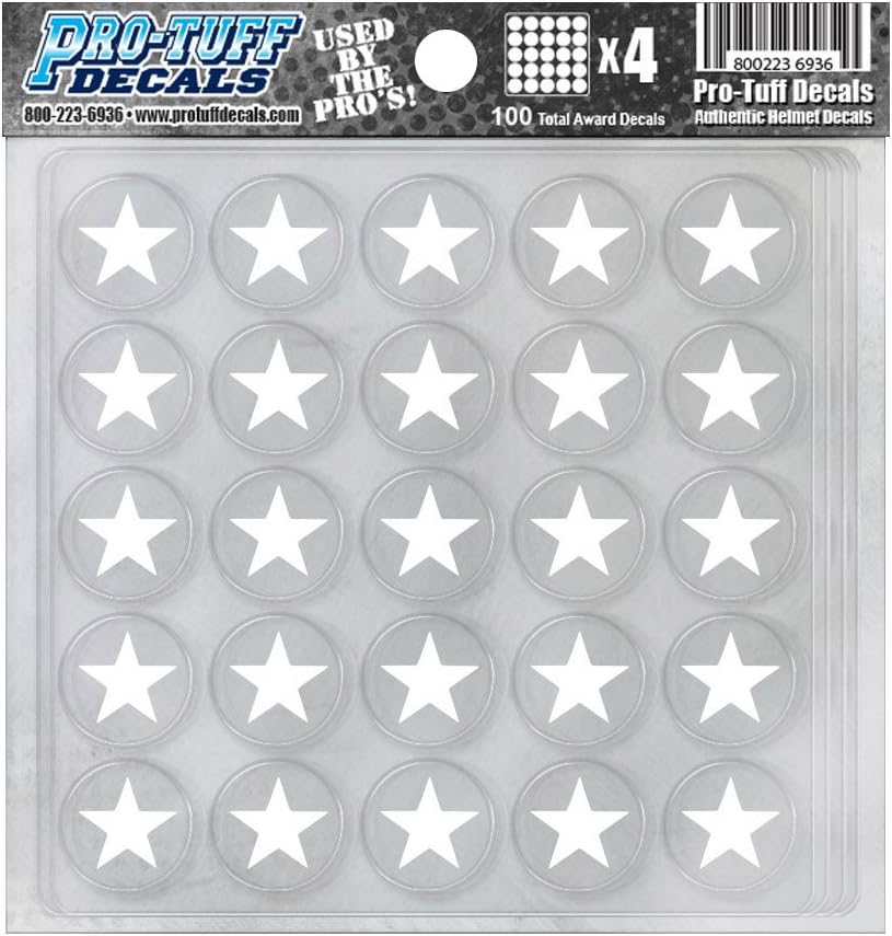 Star Award Decals 20 mil Vinyl 1-1/8" Diameter (100 Decals)