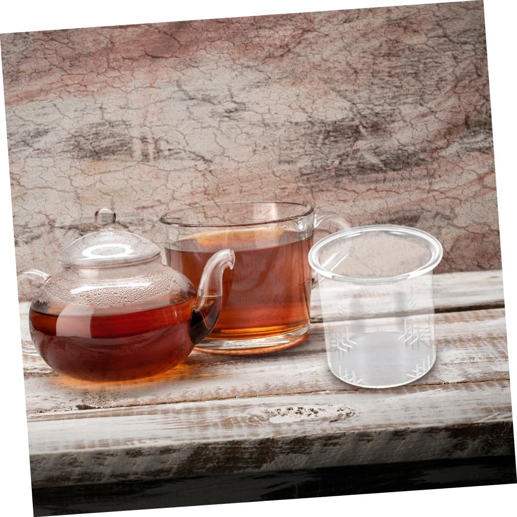 3pcs Glass Tea Strainer Infusers for 1000ml Teapot Removable Loose Leaf Tea Filters Household Accessories for Brewing and Steeping
