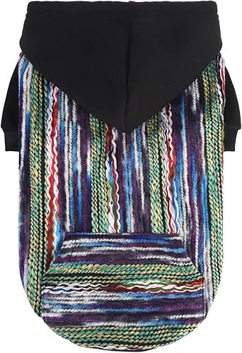 Miniatura 16 de PUPTECK Sudadera con Capucha para Perro Sudadera para Cachorro Suéter Cálido para Perro Ropa de Invierno Abrigos para Clima Frío para Perros Negro