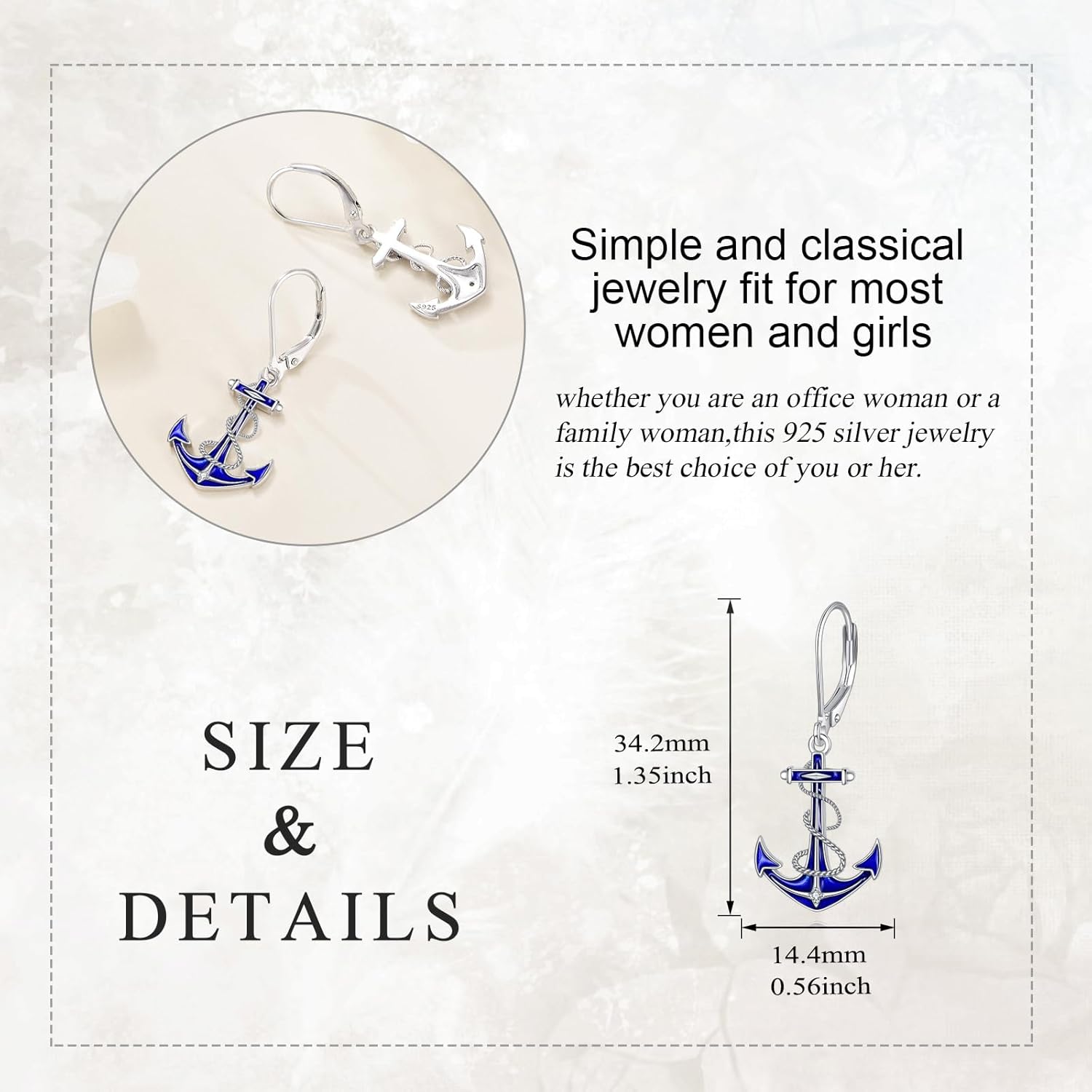 Anchor/Sea Turtles/Frog/Cowboy Earrings Sterling Silver Nautical Drop Earrings Steering Ocean Sea Nautical Theme Jewelry Gifts for Women