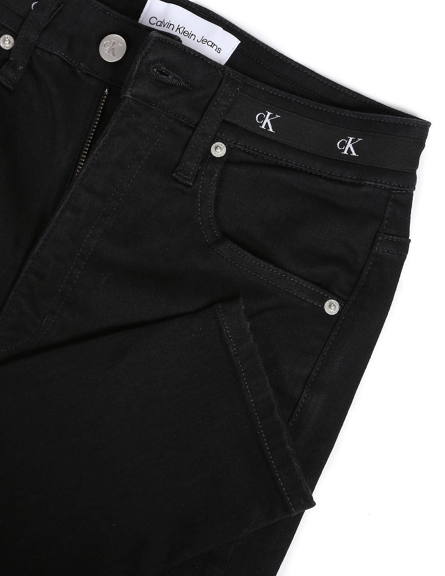 Calvin Klein Jeans High Rise Skinny J20J219522 Pantaloni, Denim (Denim Rinse), 30W / 30L Donna