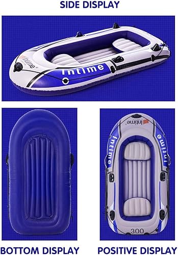 Miniatura 5 de AAROND Kayaks inflables para 4 personas para adultos juego de barco inflable de 9 pies con asientos de remos y bomba inflable barco inflable azul