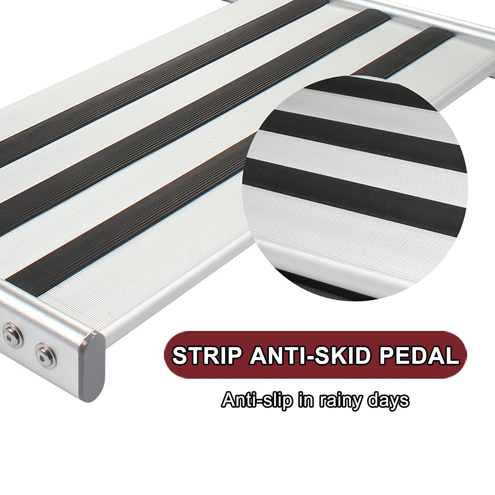 Stopień do Przyczepy Kempingowej, Antypoślizgowe Aluminiowe Schody do Przyczep Kempingowych o Udźwigu 150 kg, Ręczne Stopnie Opuszczane, do Podróżnych Przyczep Kempingowych (Size : Double layer)