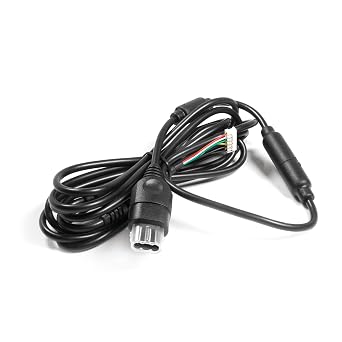XYAB Black Replacement Repair Controller Cable with Pin Connector and Breakaway Cable for Microsoft Original Xbox