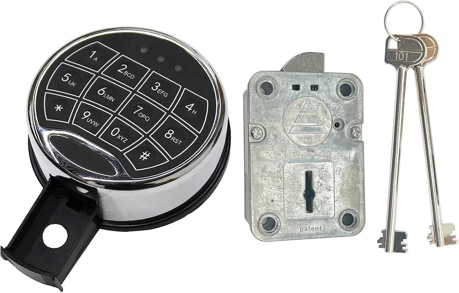 Digital Electronic Keypad Lock for Safes, Gun Safe Lock Replacement, Time Delay Safe Lock Including 2 Emergency Keys for Locksmiths (Left Swing Bolt)