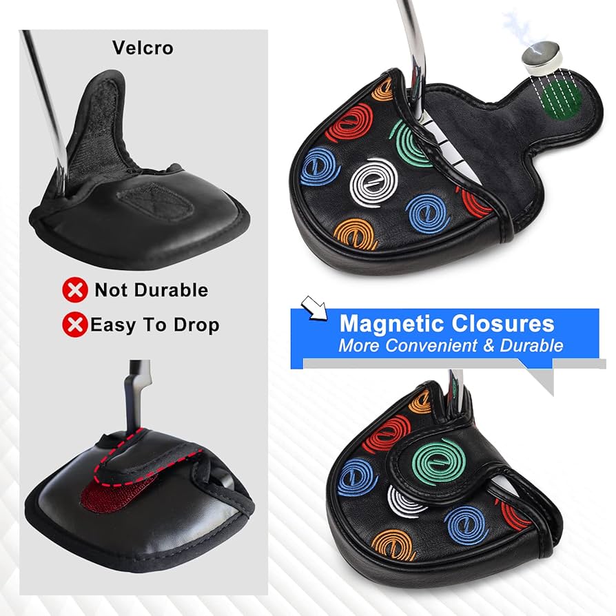 F.C.R.B. - y&m FCRB 22SS PUTTER HEAD COVER KHAKI Golf Mallet Putter Head Covers, Strong Protective Mallet