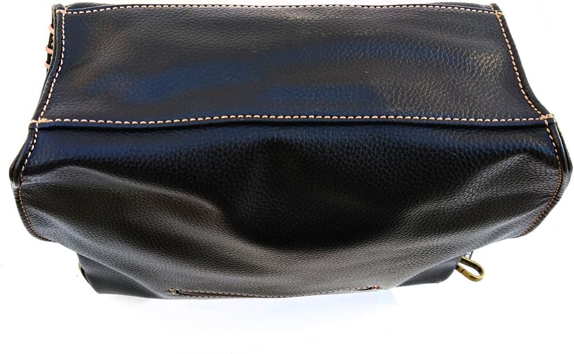 Chala Charming Crossbody Bag Shoulder Handbag With Flap Top and Zipper Black/Dark Brown - Image 6