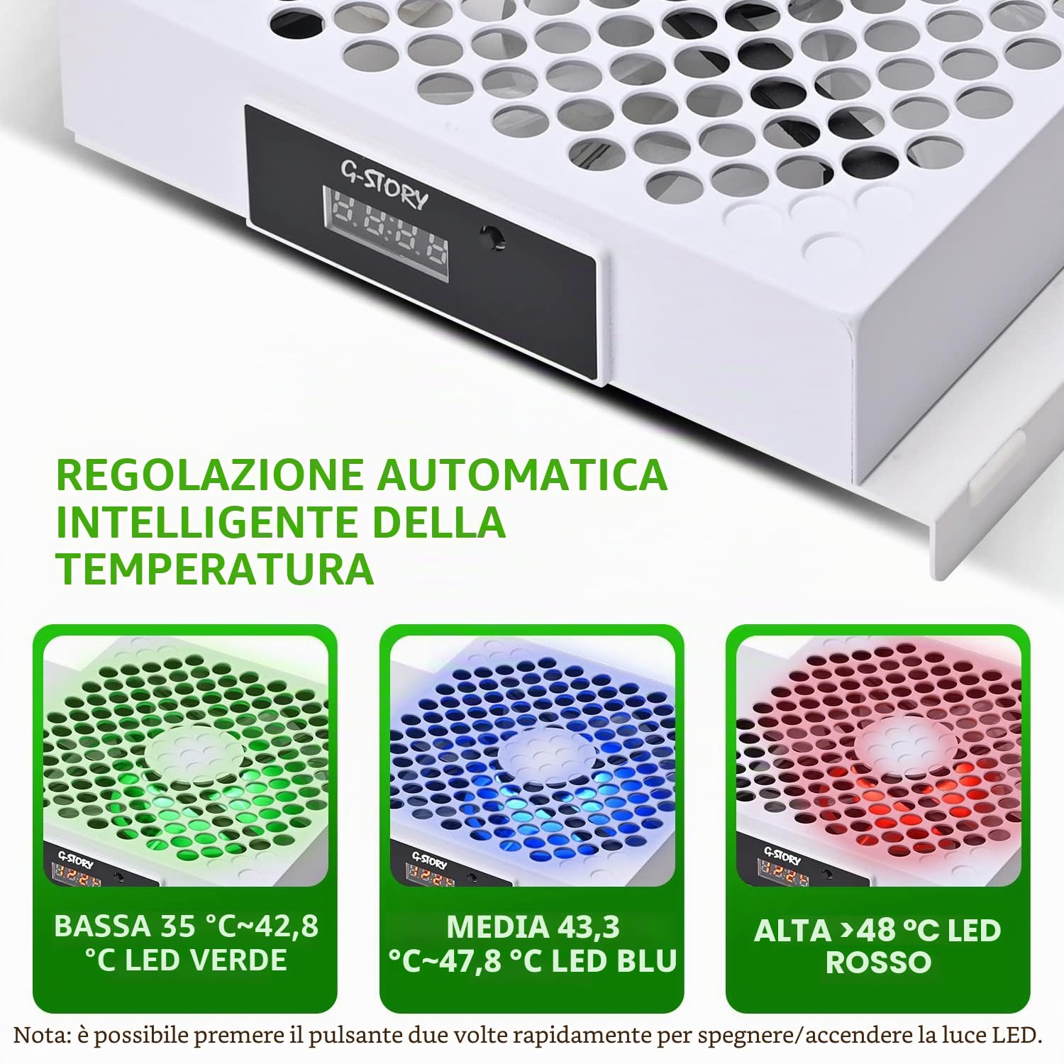 G-STORY Ventola di raffreddamento per Xbox Series S con velocità della ventola automatica regolabile in base alla temperatura, display a LED, raffreddamento ad alte prestazioni, basso rumore, 3