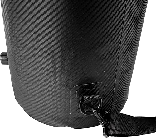Miniatura 8 de YakAttack Bolsa de secado enrollable de 20L con válvula de aire, carbono negro, bolsa seca marina impermeable para kayak, canotaje, mochilero y