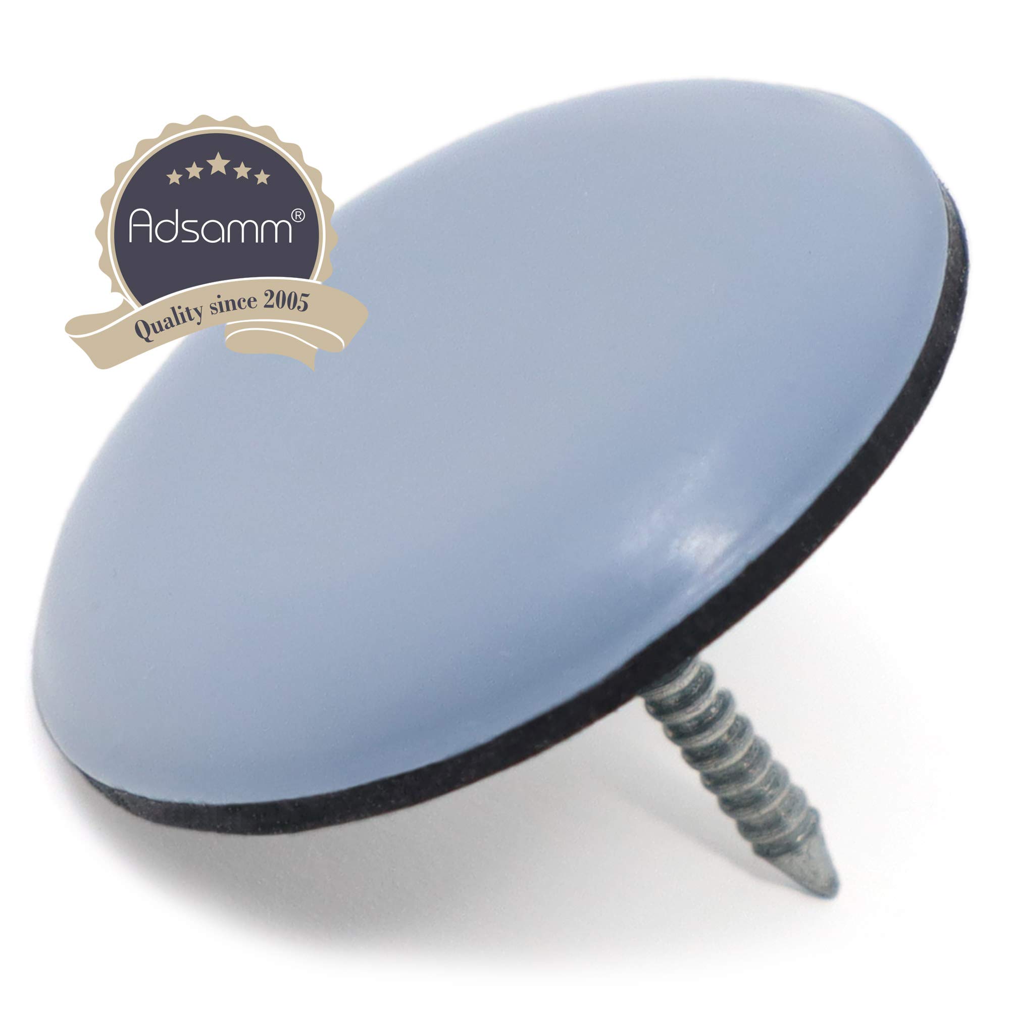 Adsamm 32 x PTFE Glides with nail 1 18 30 mm grey-blue round Premium quality furniture sliders with — view 3