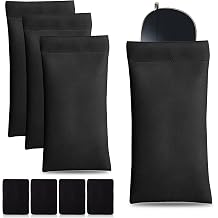 Set of 4 PU Leather Soft Glasses Case Protective Cover with Glasses Waterproof Sunglasses Glasses Case Soft Glasses Case Glasses Case for Men Women